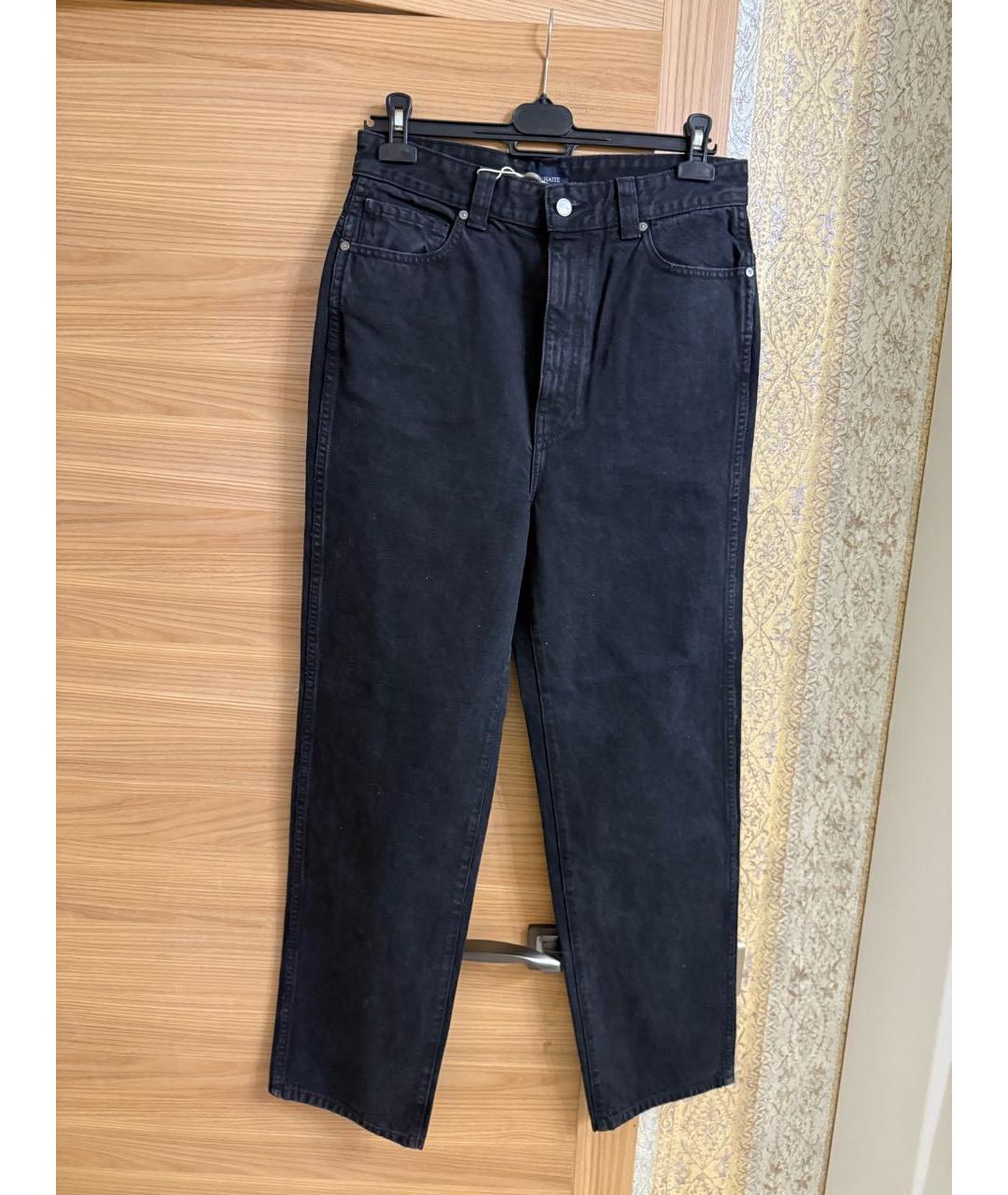 KHAITE Антрацитовые хлопковые прямые джинсы, фото 2