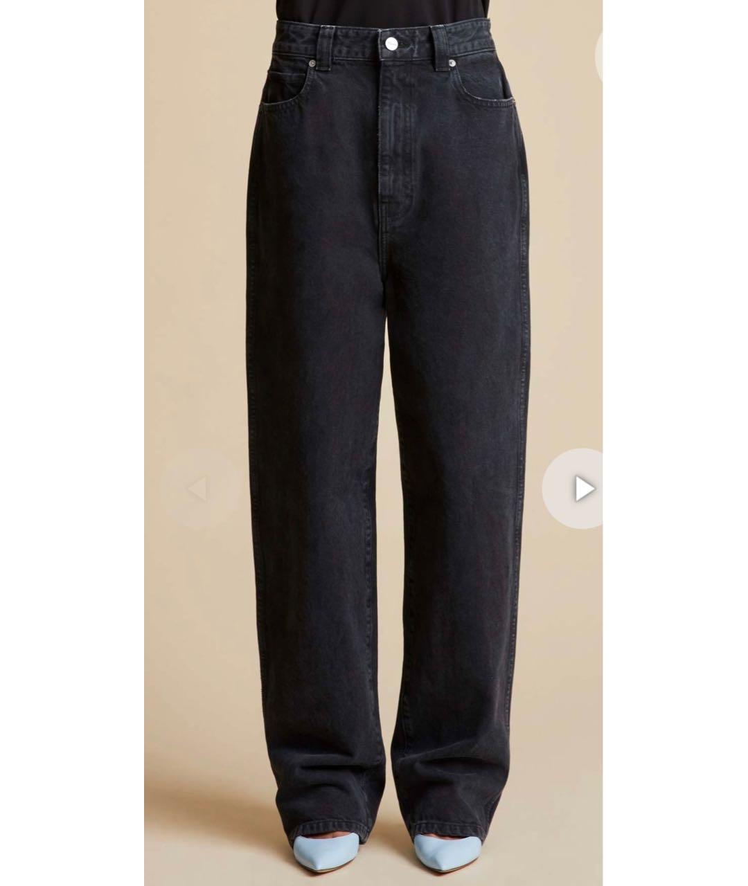 KHAITE Антрацитовые хлопковые прямые джинсы, фото 7