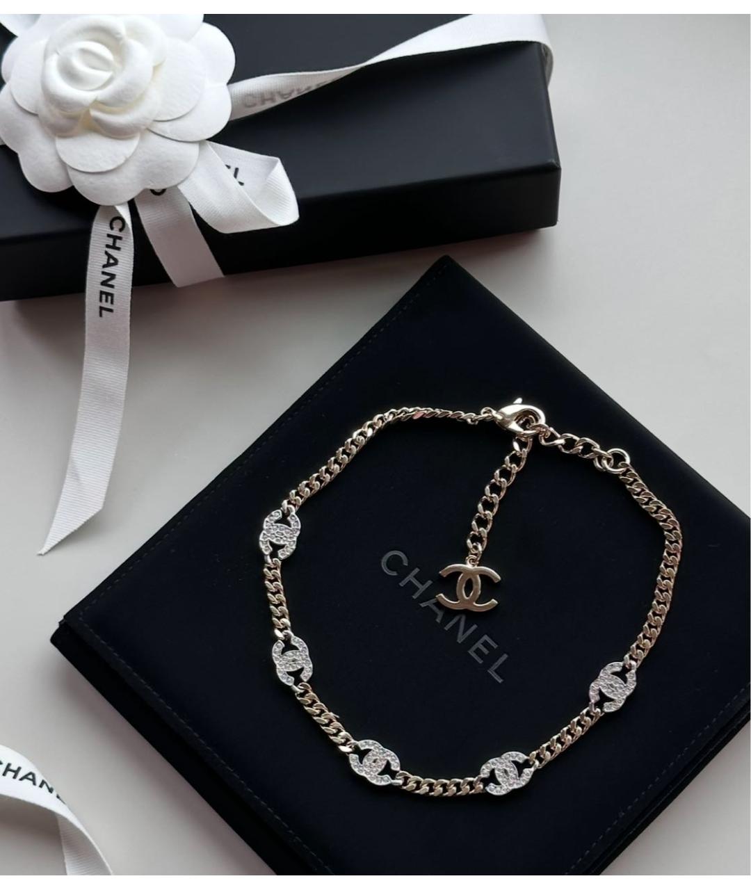 CHANEL Золотое металлическое колье, фото 2