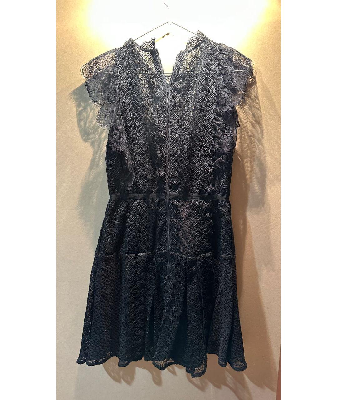 SELF-PORTRAIT Черное кружевное коктейльное платье, фото 2