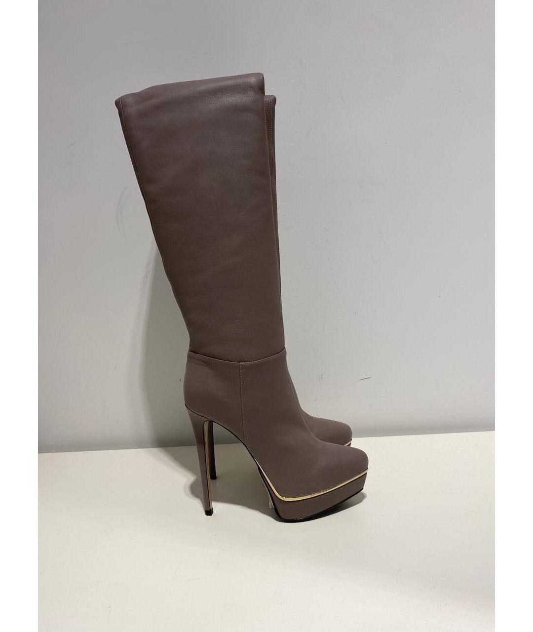 LE SILLA Коричневые кожаные сапоги, фото 4