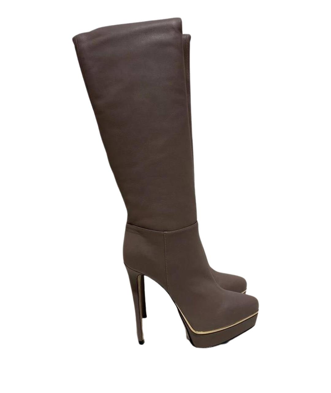 LE SILLA Коричневые кожаные сапоги, фото 1