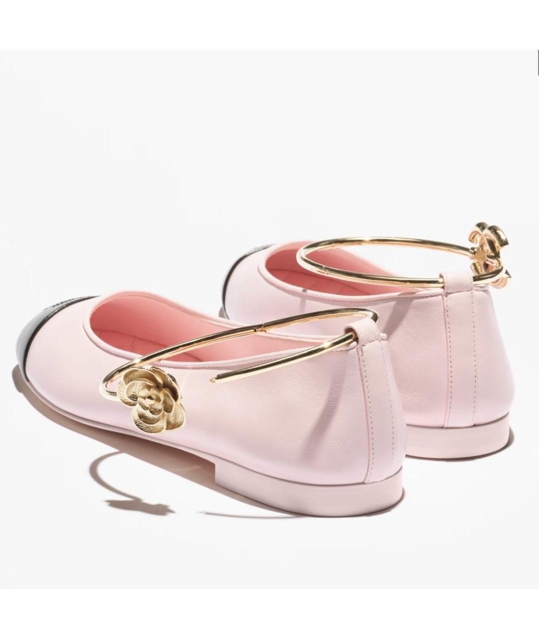 CHANEL Розовые кожаные балетки, фото 7