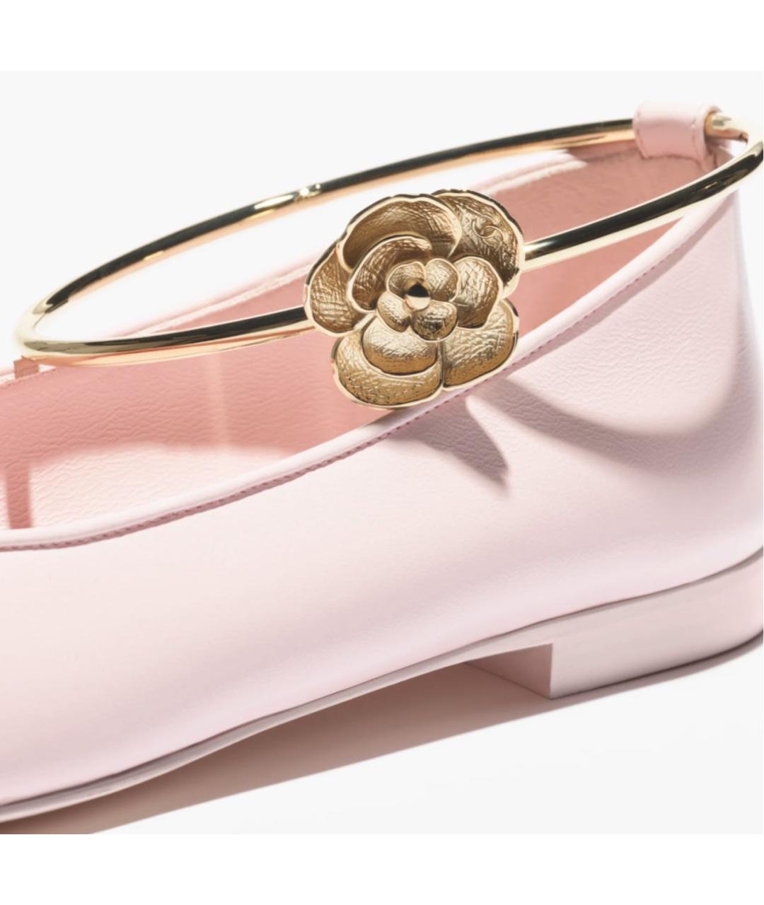 CHANEL Розовые кожаные балетки, фото 8