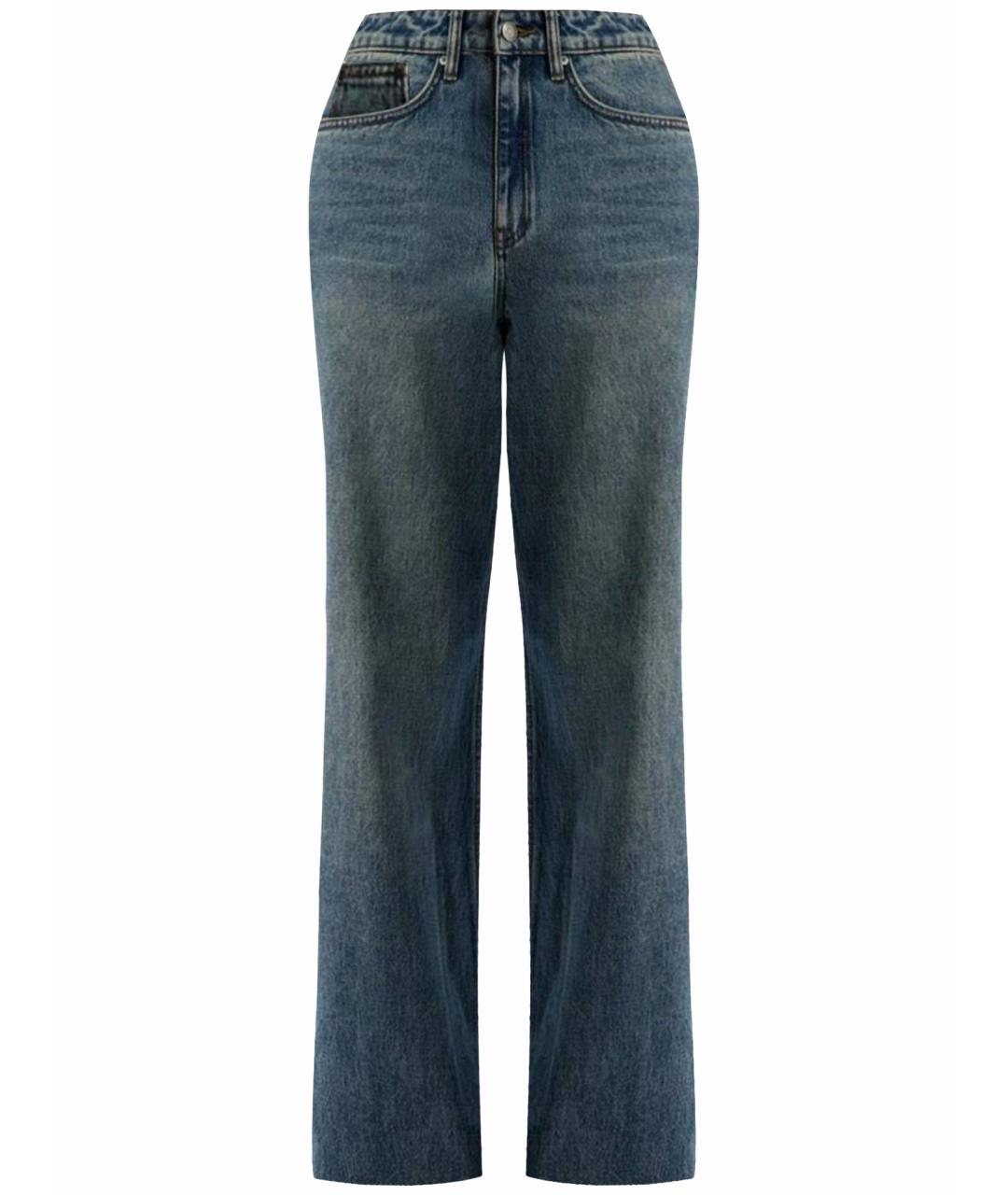 12 STOREEZ Синие хлопковые прямые джинсы, фото 1