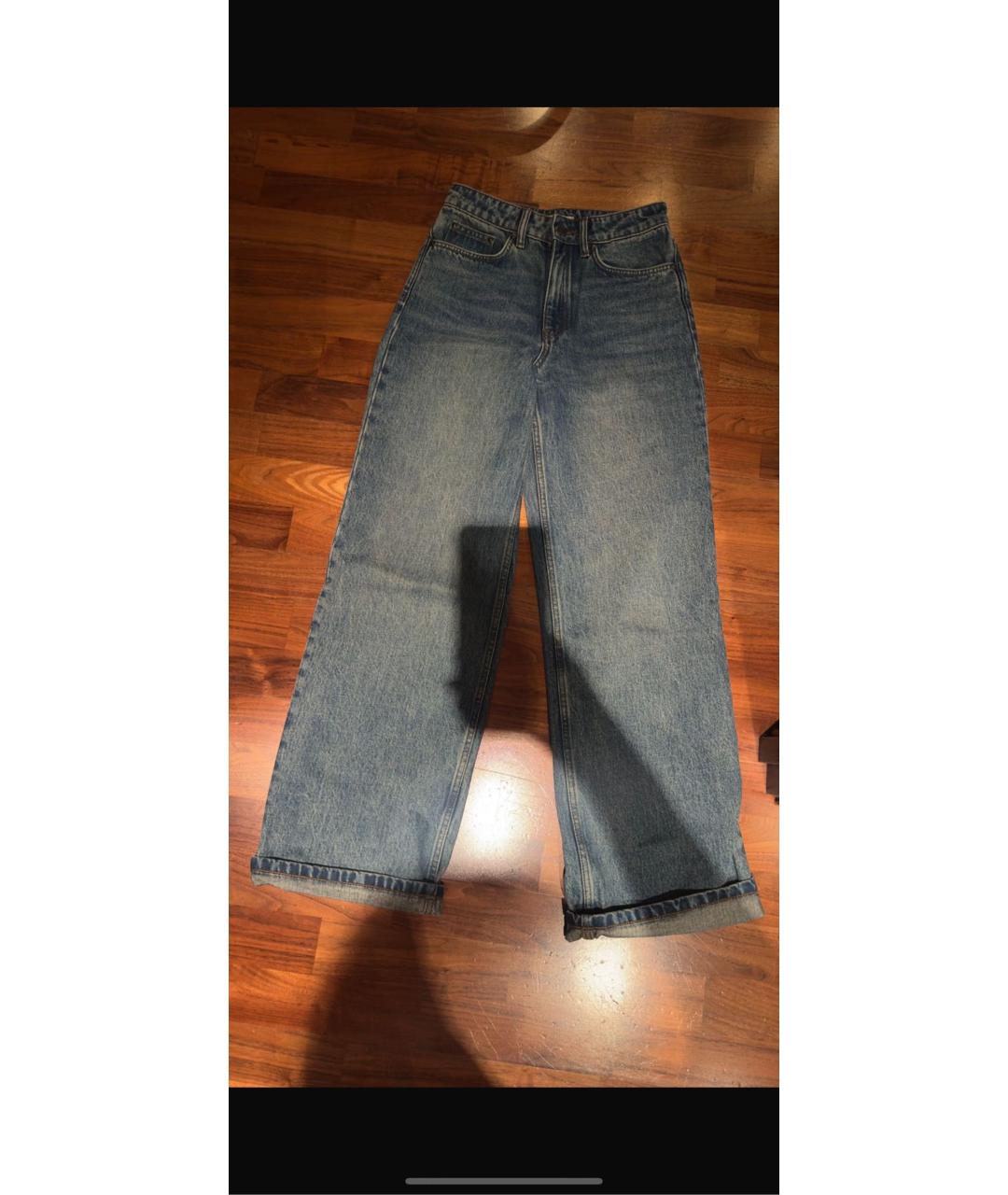 12 STOREEZ Синие хлопковые прямые джинсы, фото 6