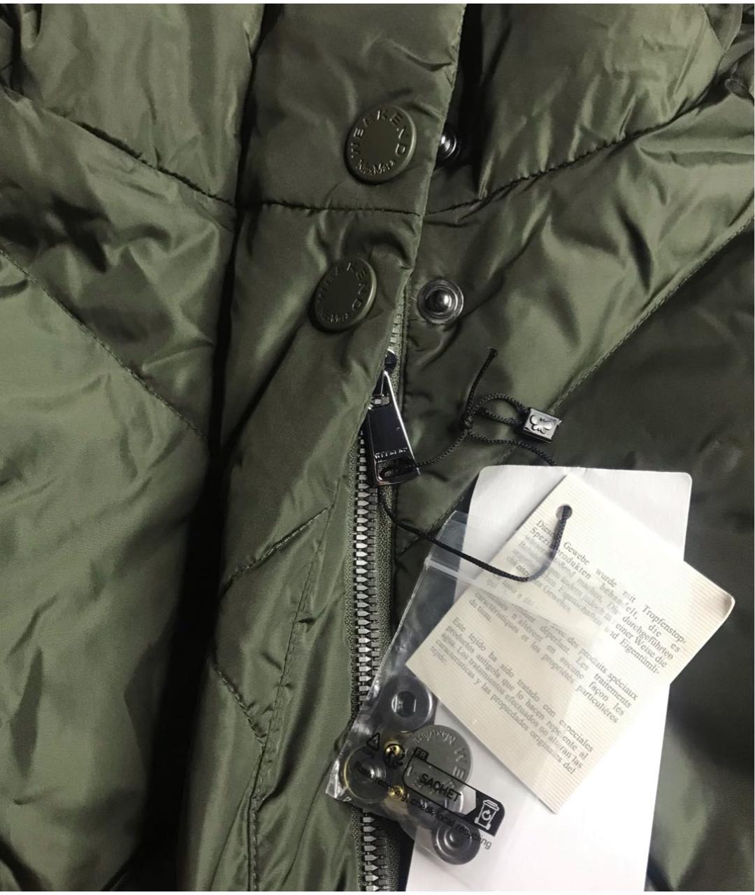 WEEKEND MAX MARA Хаки полиамидовый пуховик, фото 6
