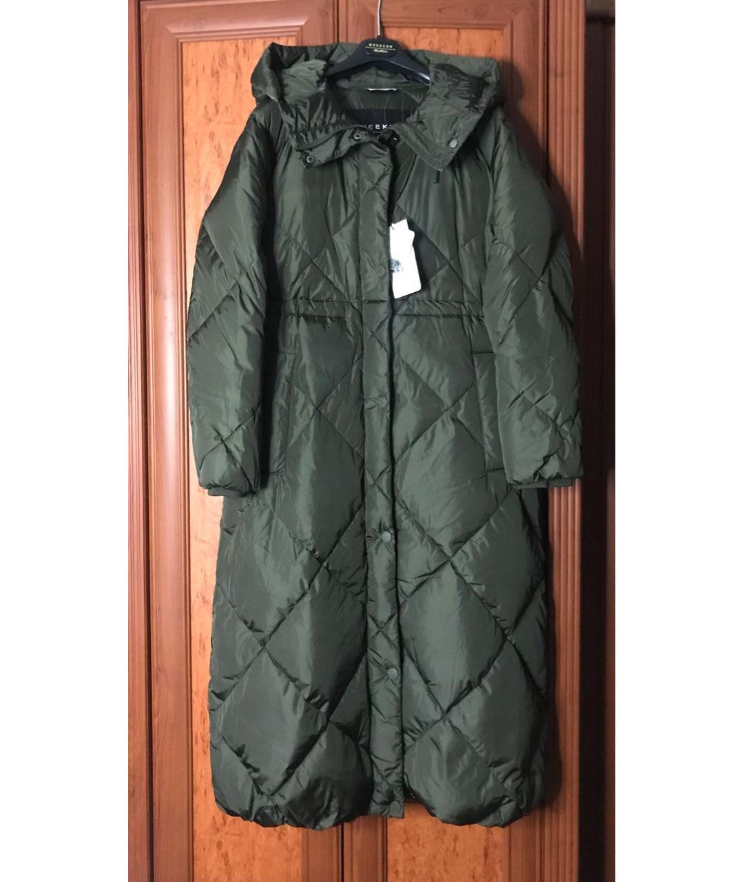 WEEKEND MAX MARA Хаки полиамидовый пуховик, фото 4
