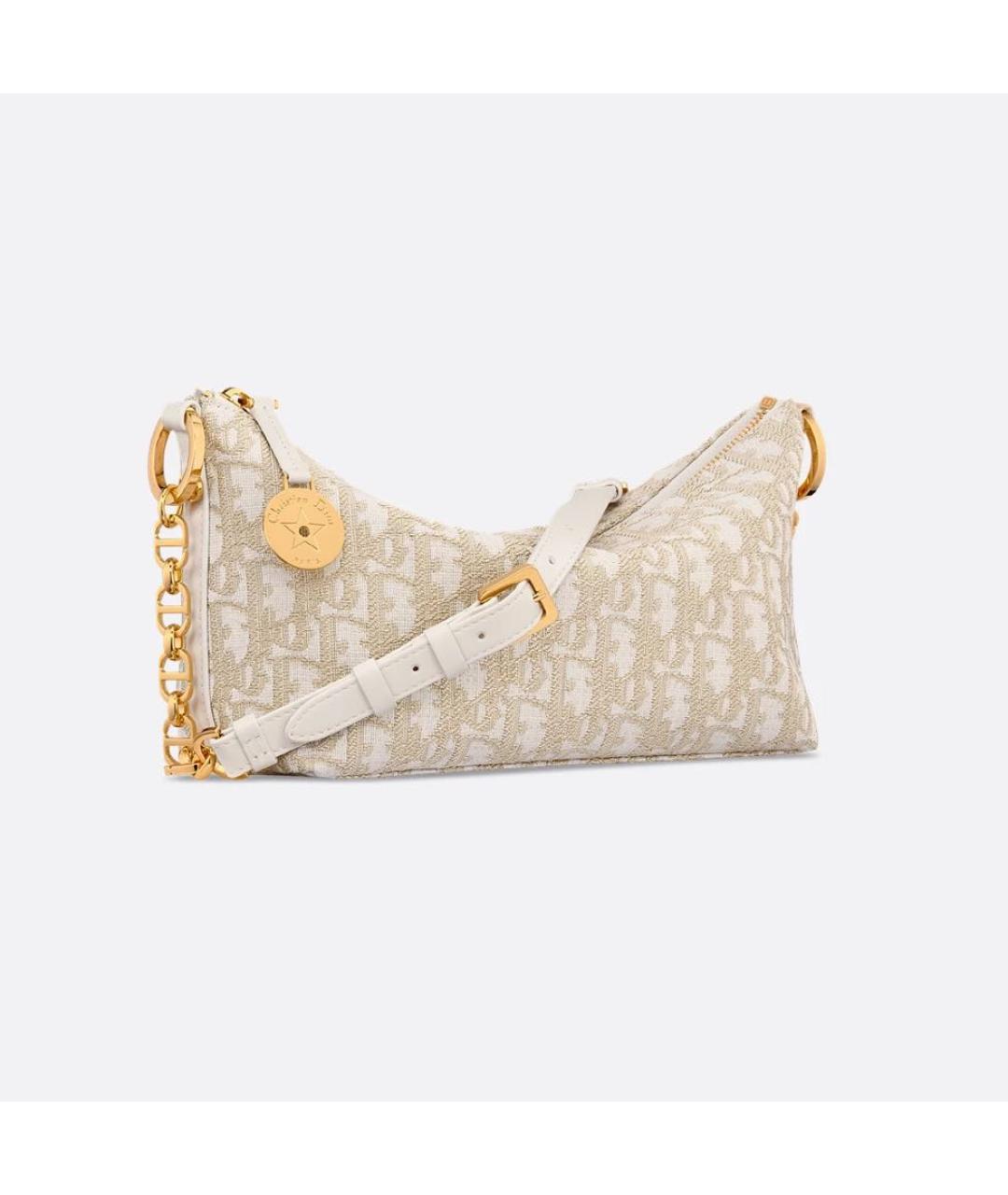 CHRISTIAN DIOR Золотая сумка с короткими ручками, фото 4