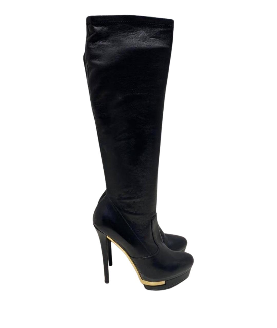 LE SILLA Черные кожаные сапоги, фото 1