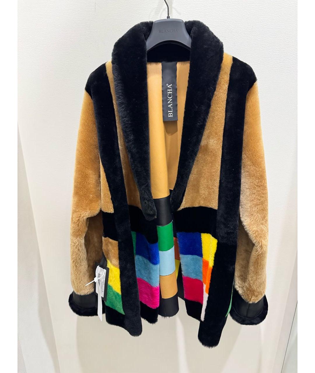 BLANCHA Коричневая меховая дубленка, фото 3