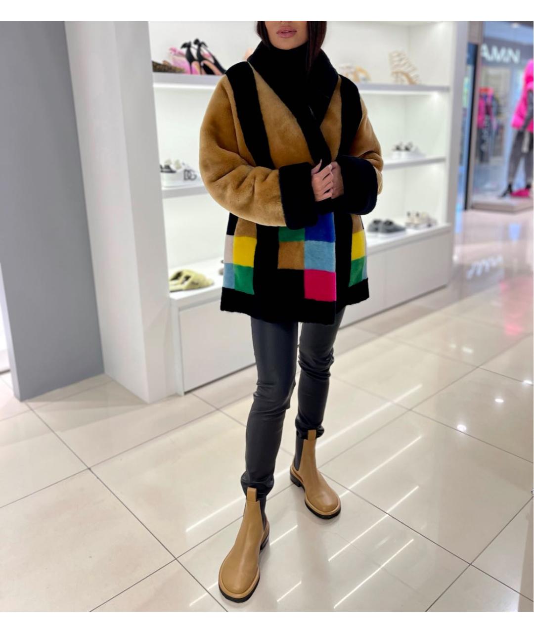 BLANCHA Коричневая меховая дубленка, фото 7