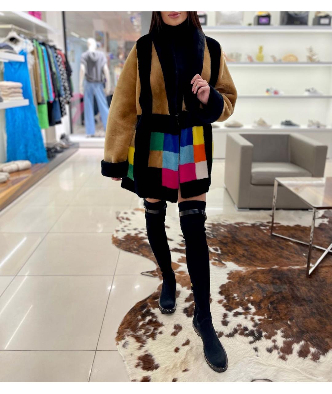 BLANCHA Коричневая меховая дубленка, фото 6