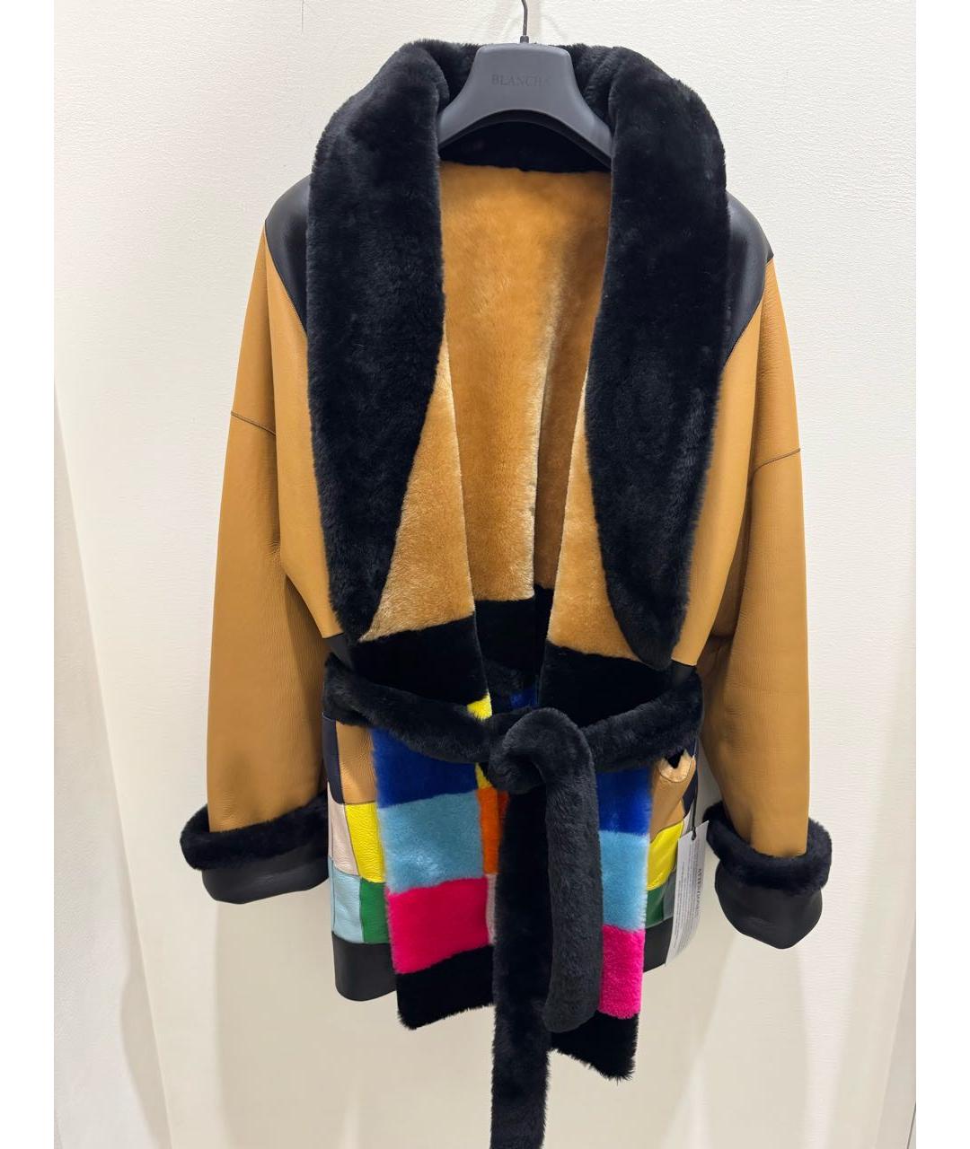 BLANCHA Коричневая меховая дубленка, фото 9