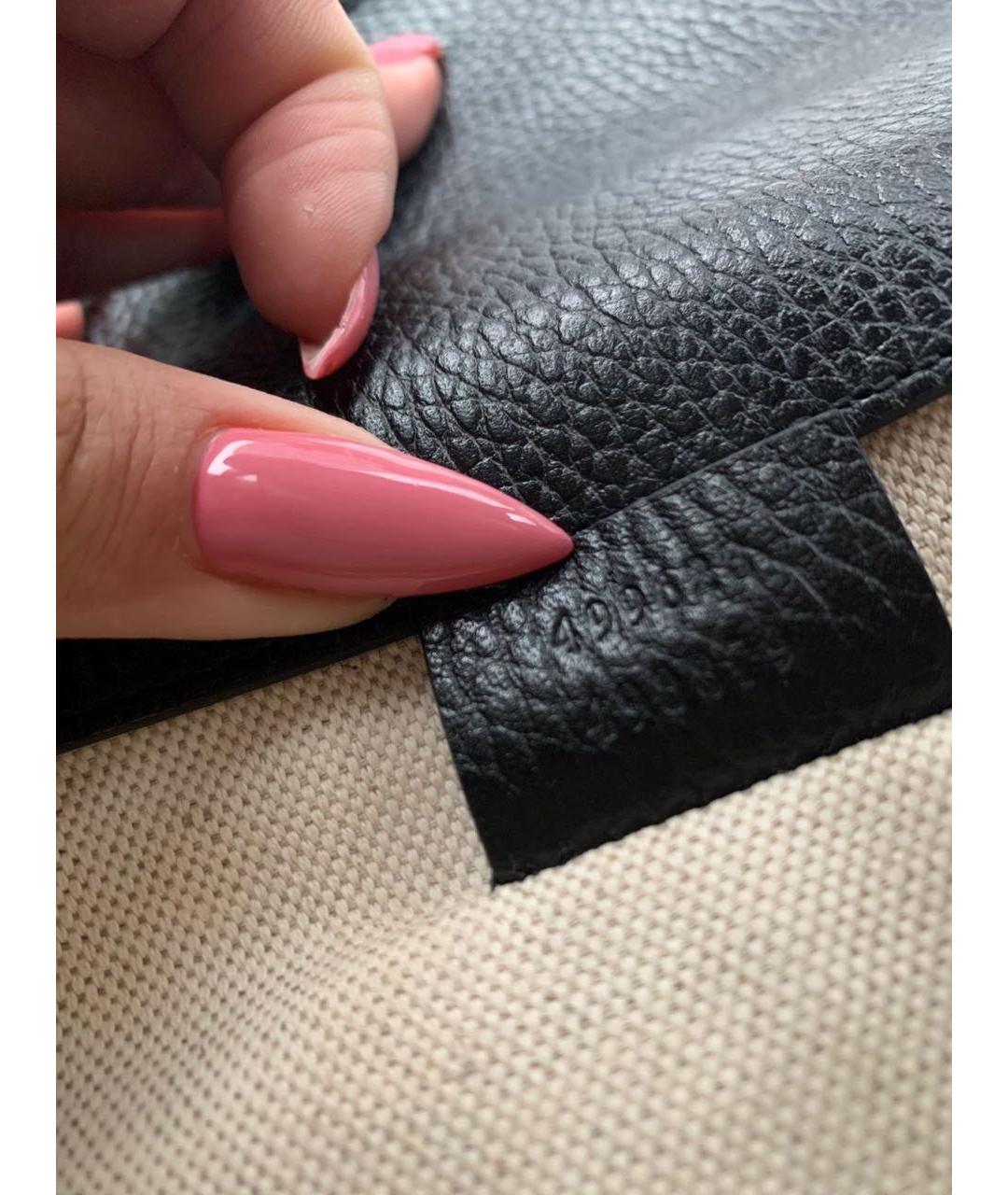 GUCCI Черная кожаная сумка через плечо, фото 6