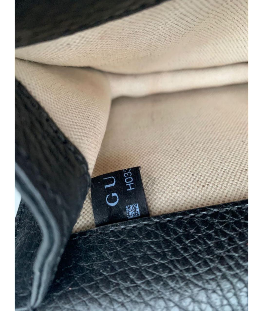 GUCCI Черная кожаная сумка через плечо, фото 7