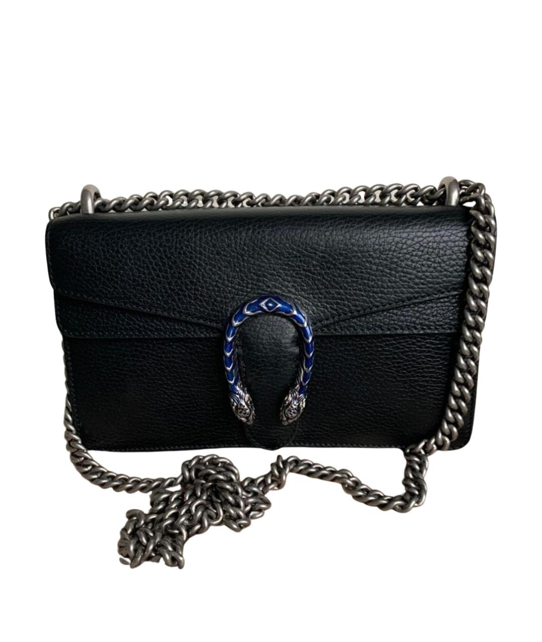 GUCCI Черная кожаная сумка через плечо, фото 1