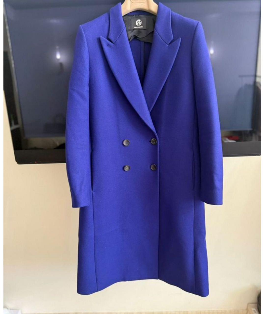 PAUL SMITH Фиолетовое шерстяное пальто, фото 2