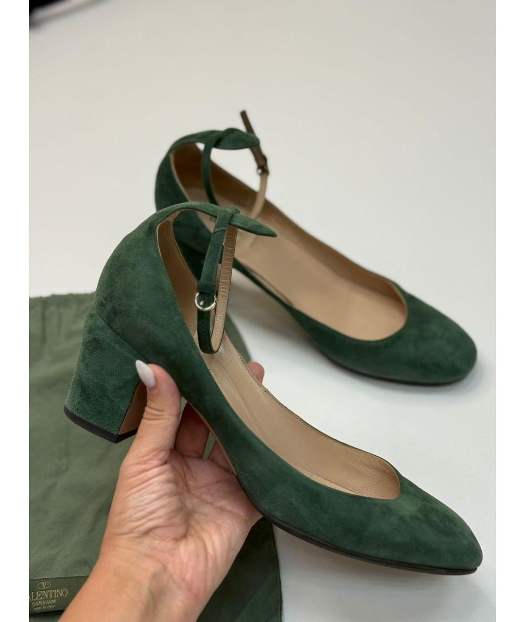 VALENTINO Зеленые замшевые туфли, фото 5
