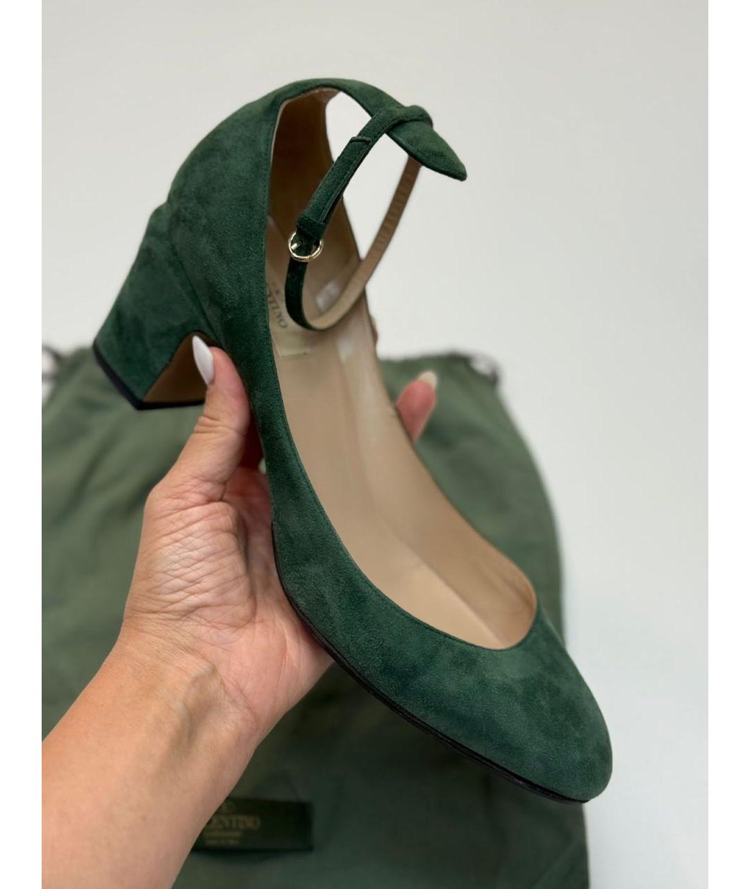 VALENTINO Зеленые замшевые туфли, фото 3