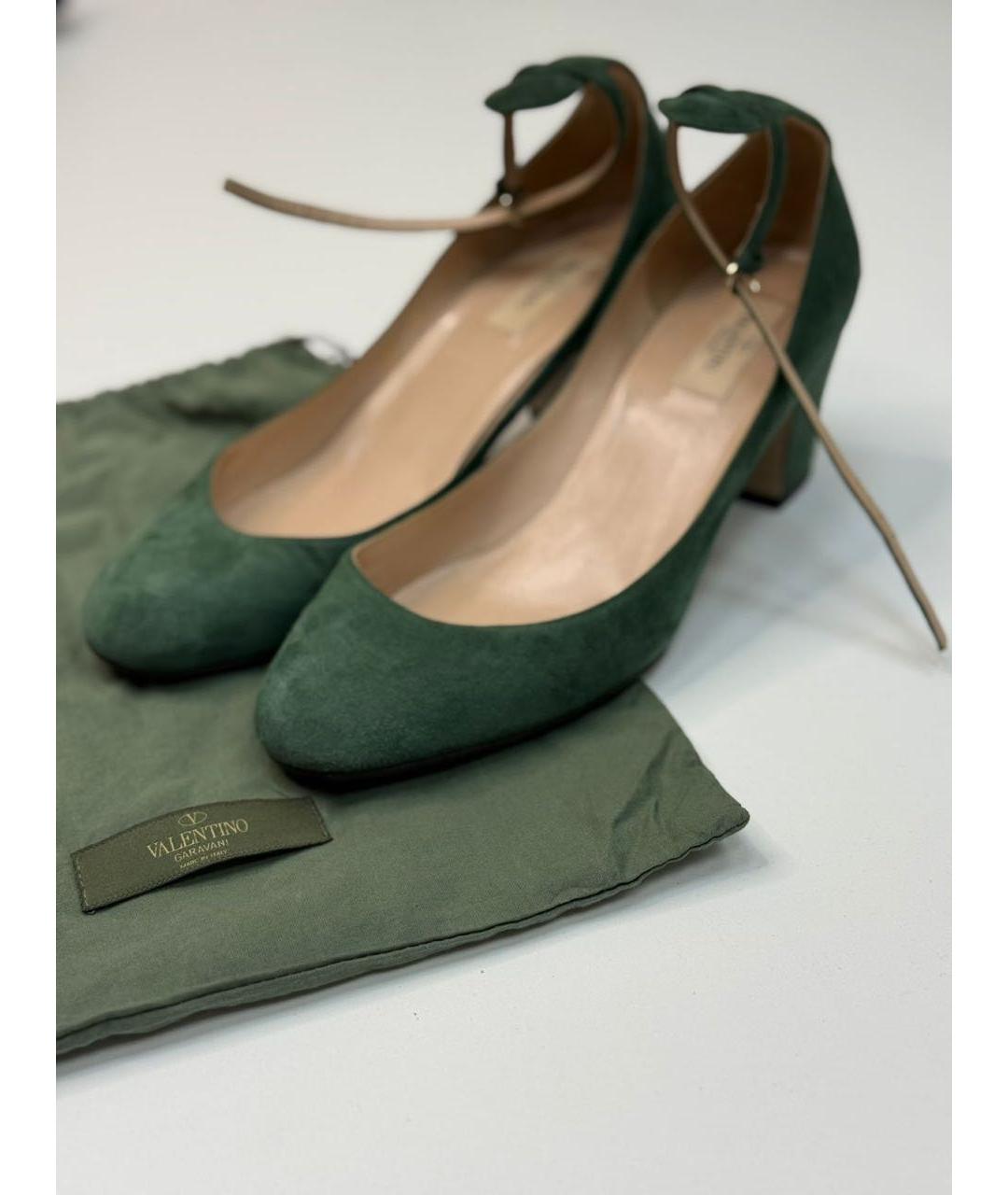 VALENTINO Зеленые замшевые туфли, фото 4