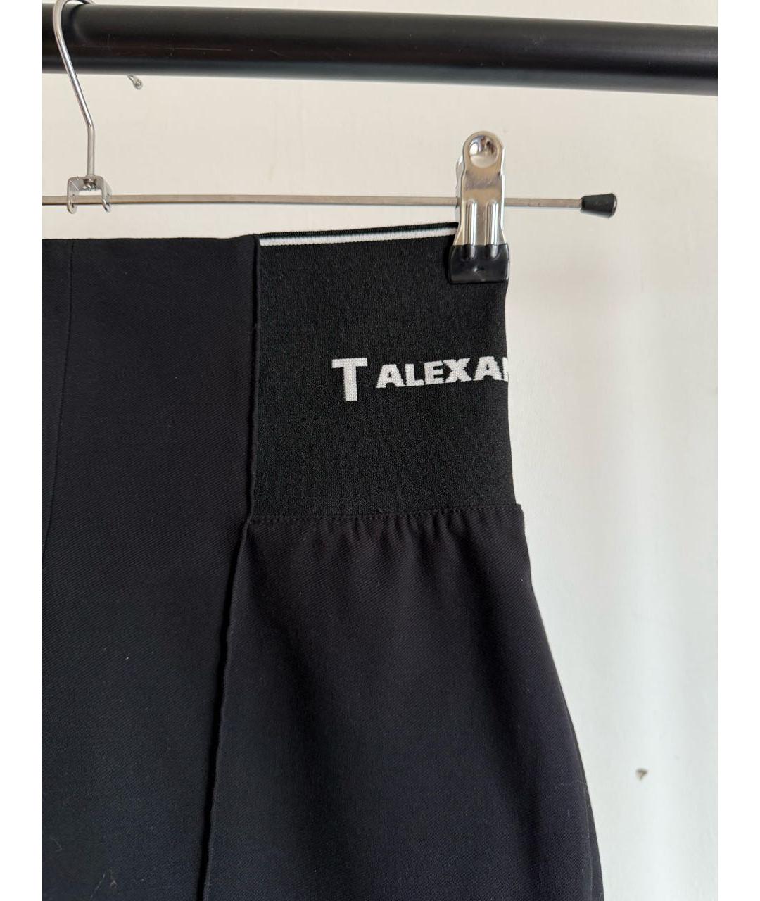 T BY ALEXANDER WANG Черная синтетическая юбка мини, фото 2