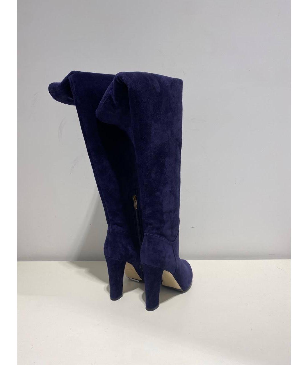 LE SILLA Темно-синие замшевые сапоги, фото 3