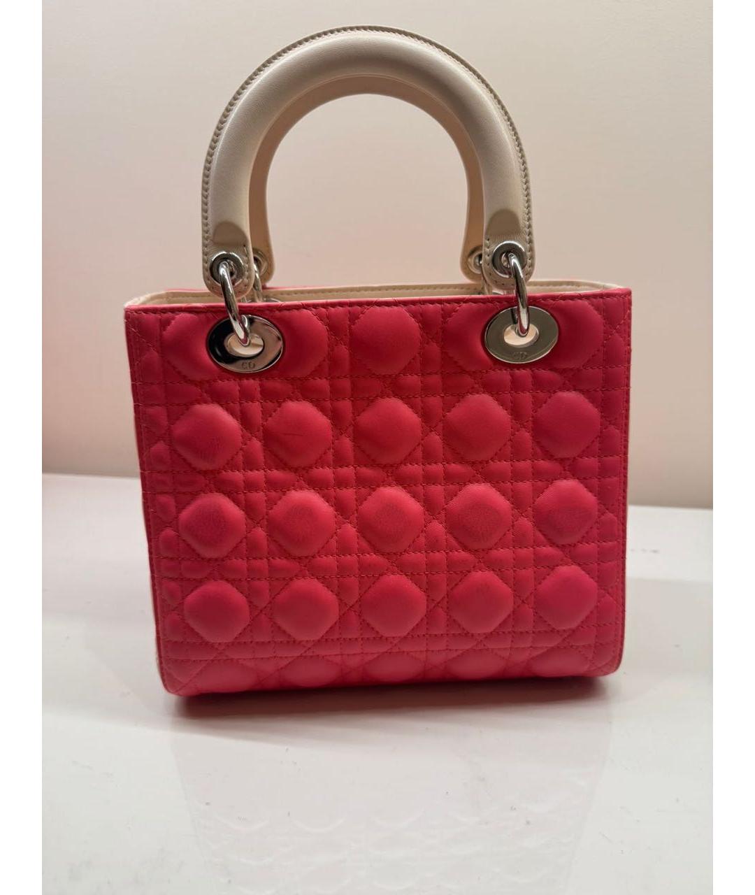 CHRISTIAN DIOR Красная кожаная сумка с короткими ручками, фото 3