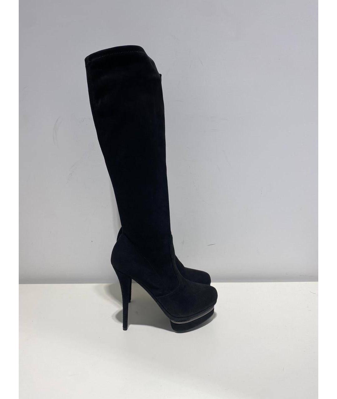 LE SILLA Черные замшевые сапоги, фото 4