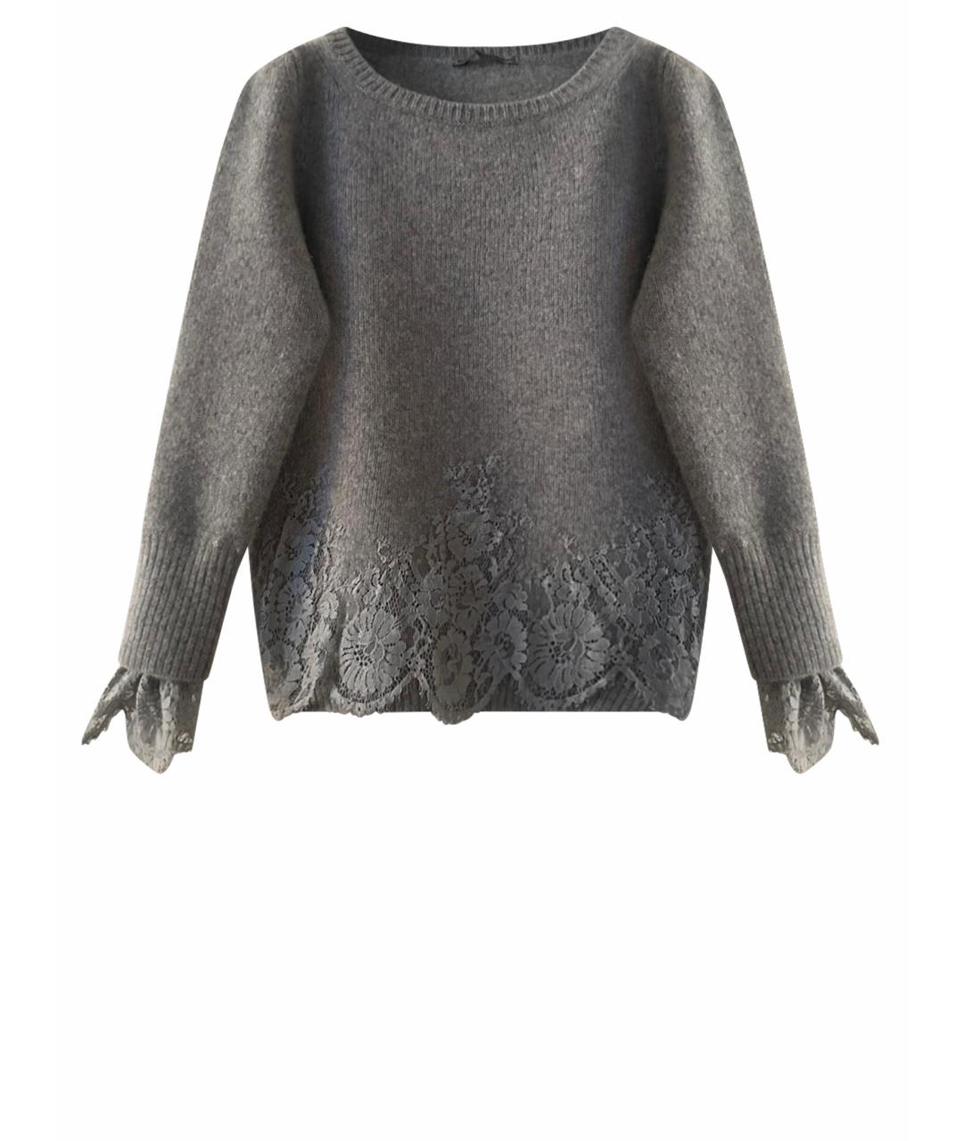 ERMANNO SCERVINO Серый шерстяной джемпер / свитер, фото 1