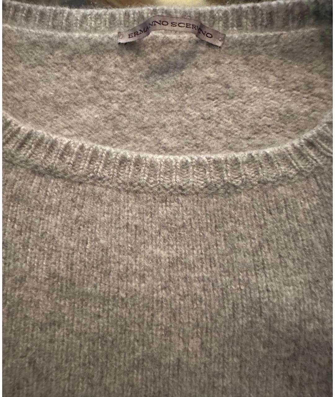 ERMANNO SCERVINO Серый шерстяной джемпер / свитер, фото 2