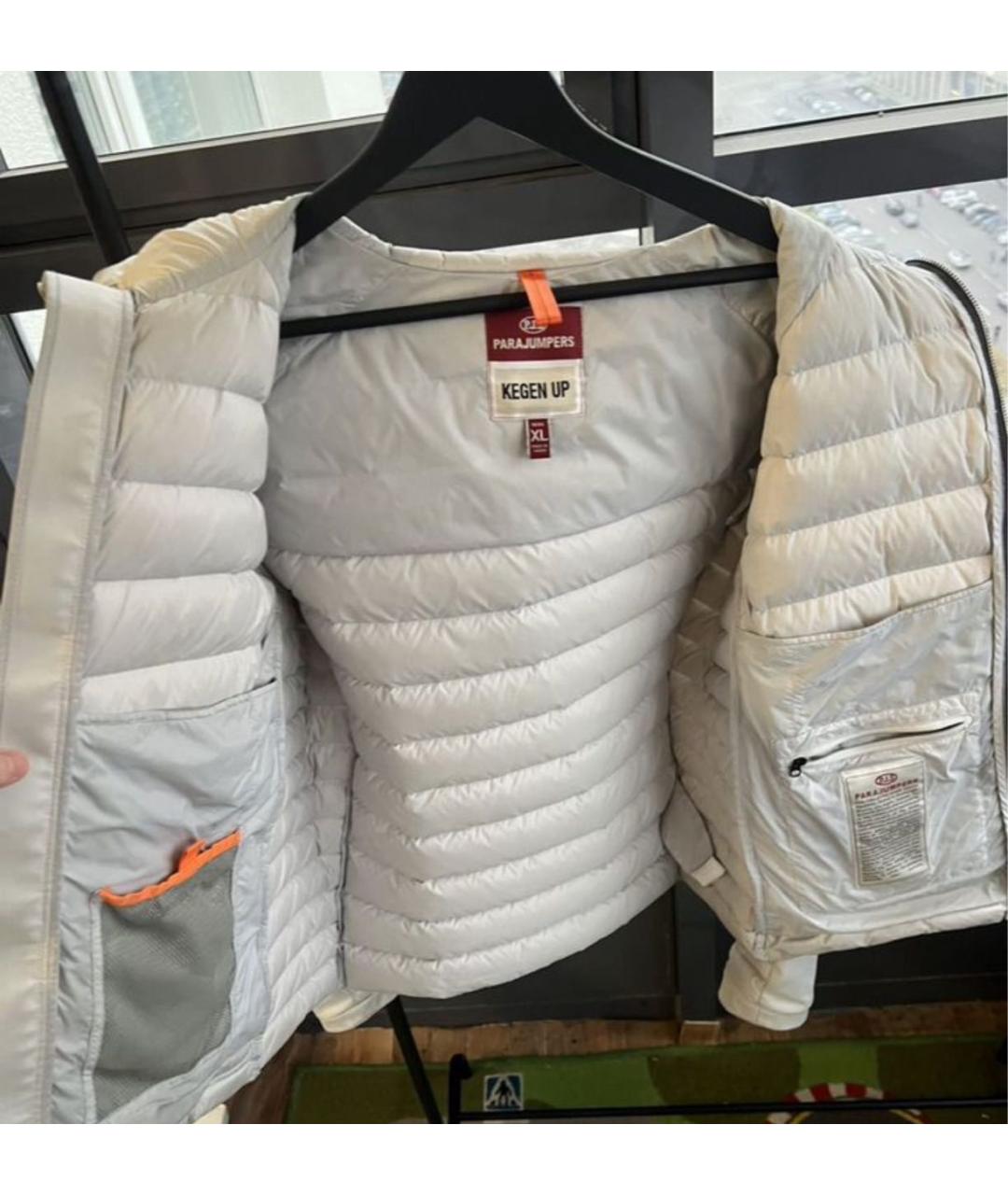 PARAJUMPERS Белый полиамидовый пуховик, фото 4