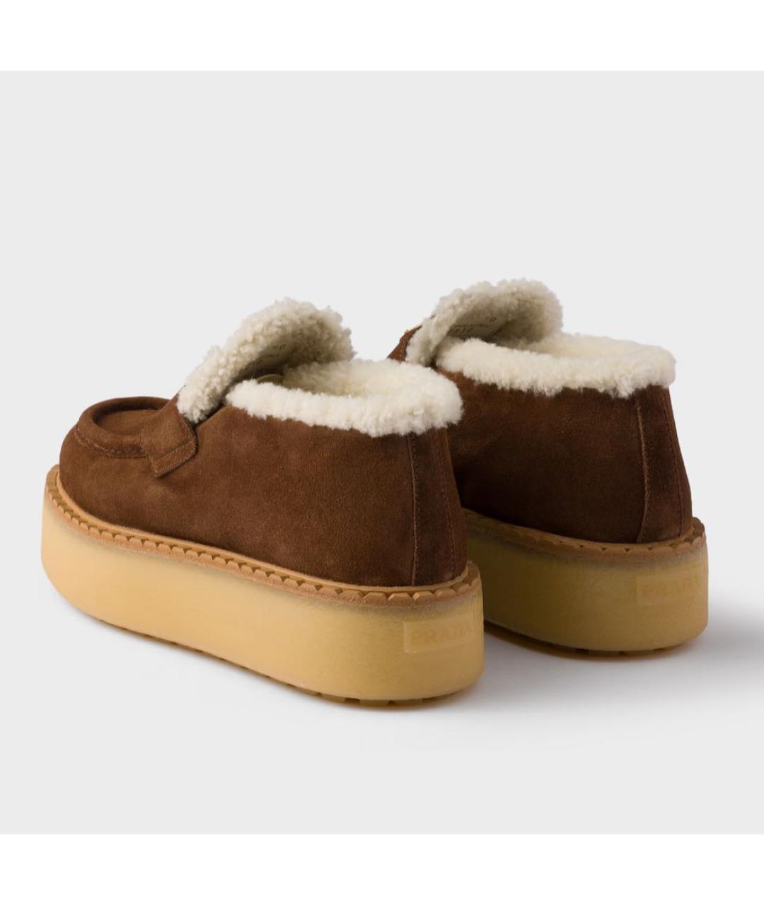 PRADA Коричневые замшевые лоферы, фото 4