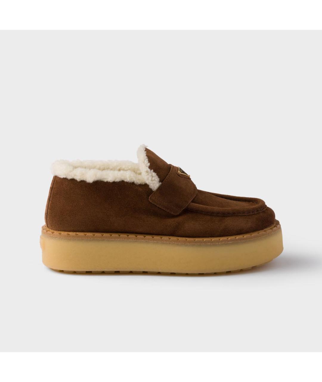 PRADA Коричневые замшевые лоферы, фото 5