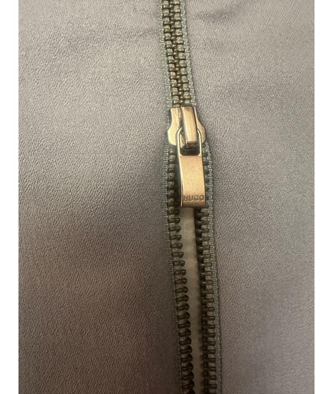 HUGO Голубая шерстяная юбка миди, фото 7