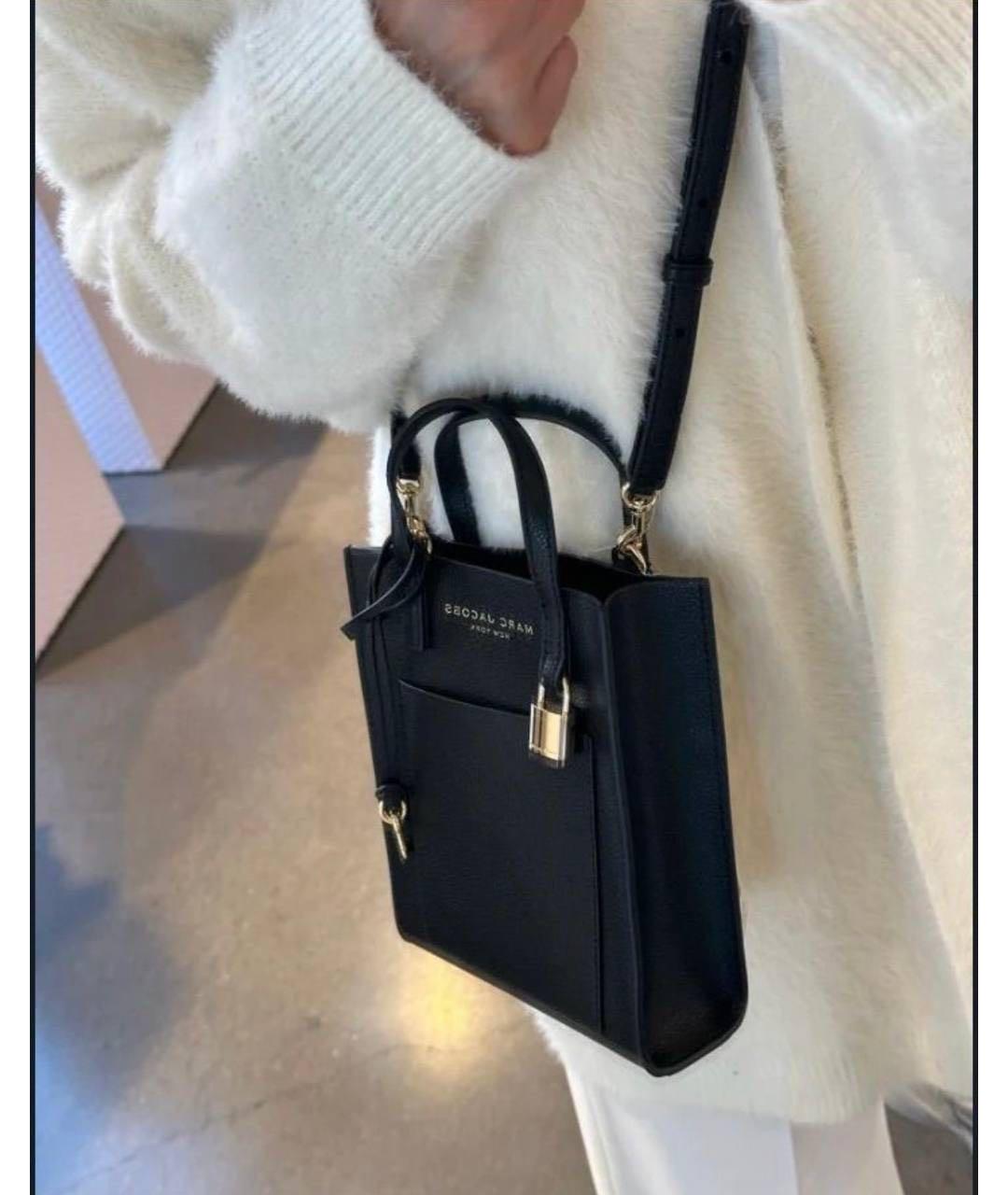 MARC JACOBS Черная кожаная сумка через плечо, фото 7