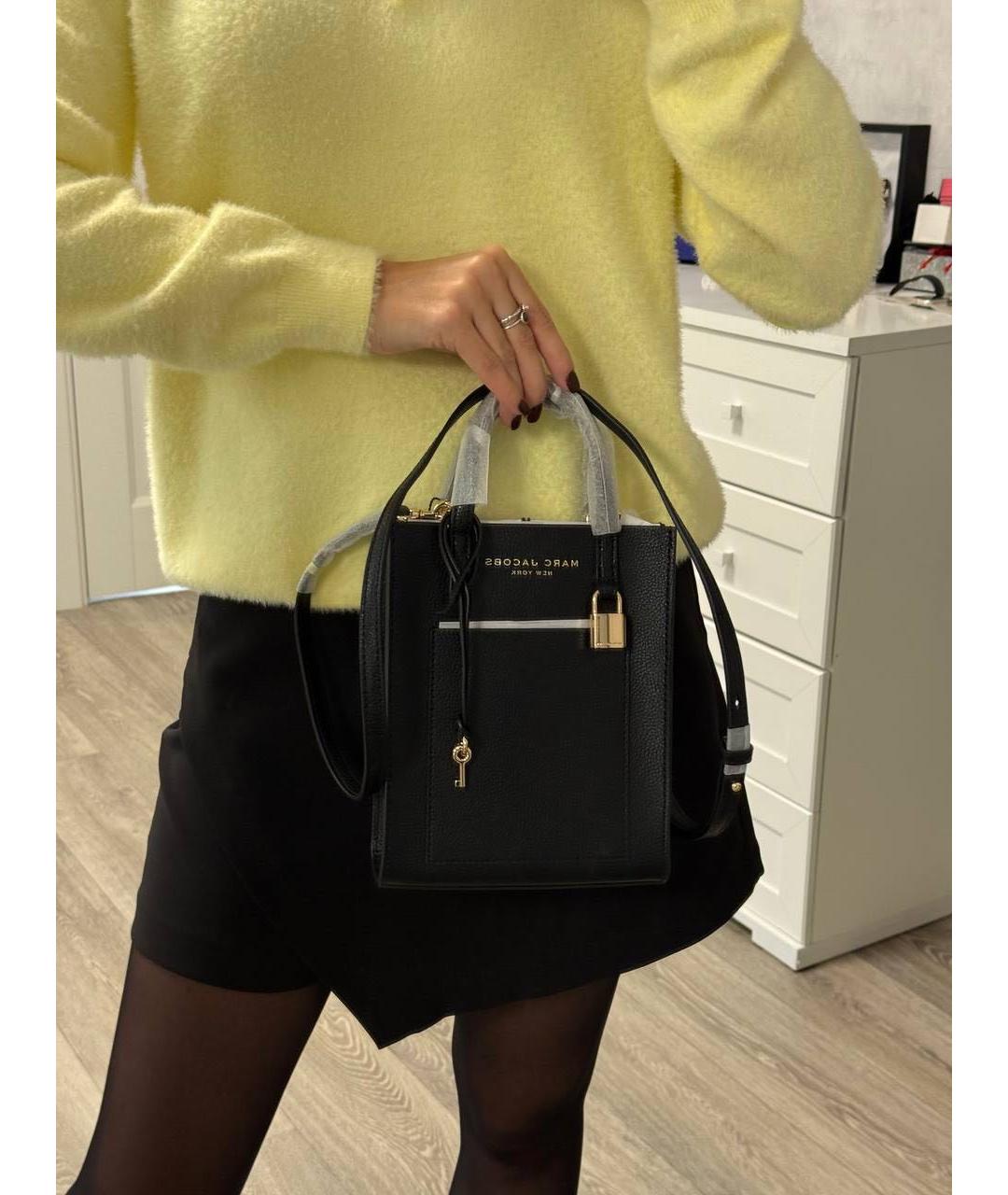 MARC JACOBS Черная кожаная сумка через плечо, фото 6