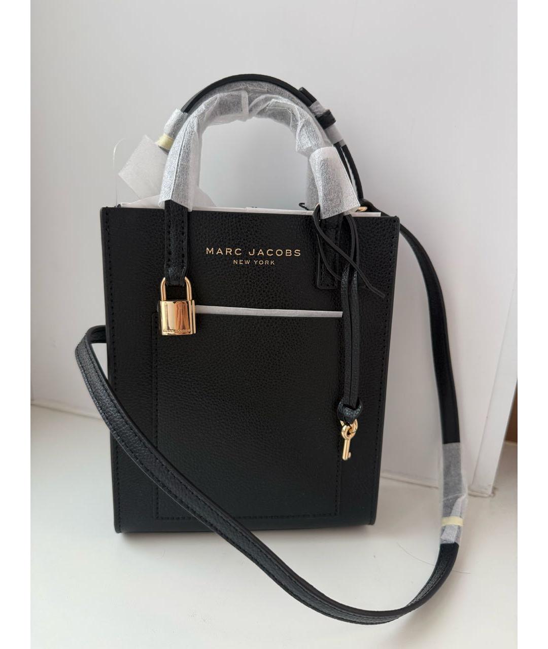 MARC JACOBS Черная кожаная сумка через плечо, фото 8