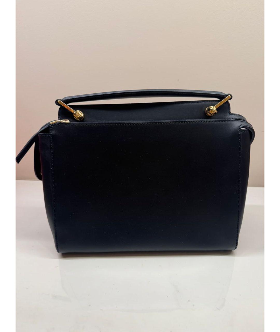 FENDI Черная кожаная сумка тоут, фото 3