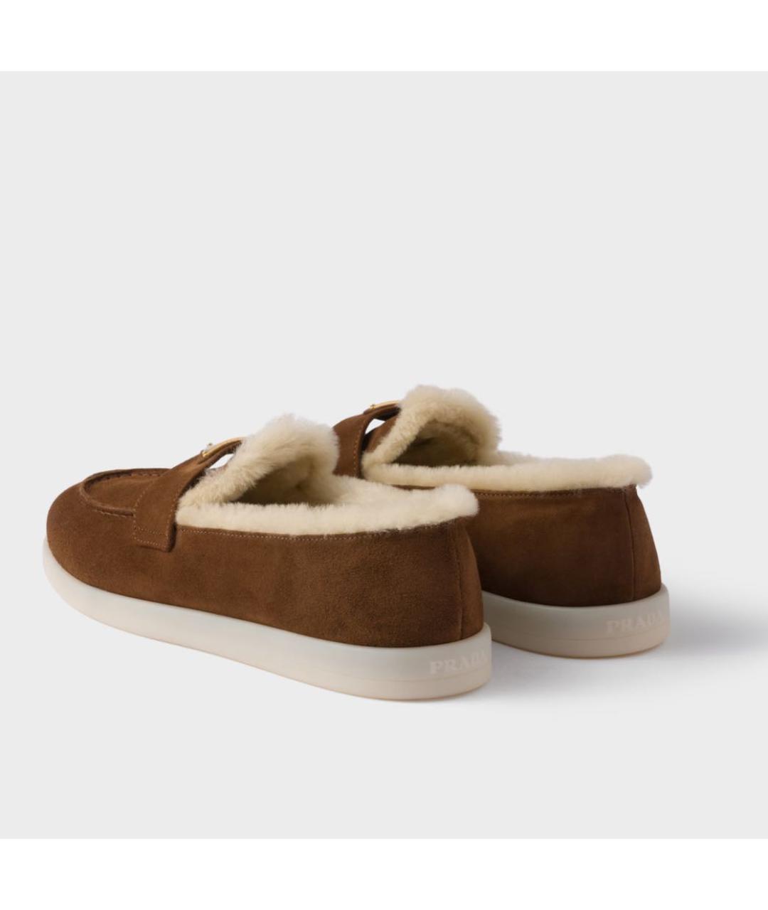 PRADA Коричневые замшевые лоферы, фото 4