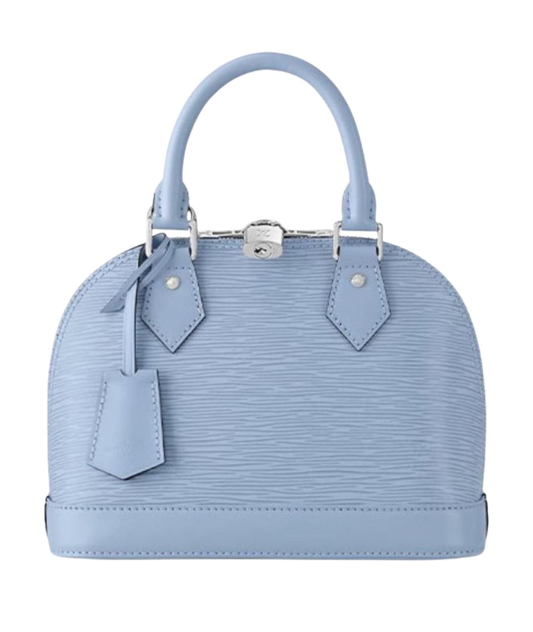 LOUIS VUITTON Голубая кожаная сумка с короткими ручками, фото 1