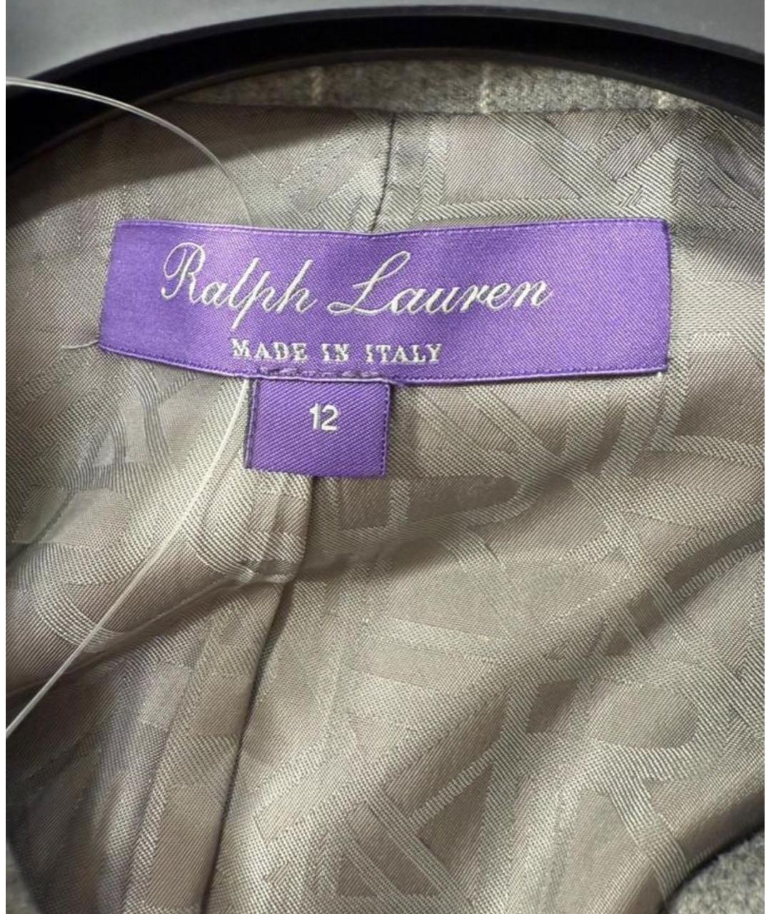 RALPH LAUREN PURPLE LABEL Серый шерстяной жакет/пиджак, фото 5