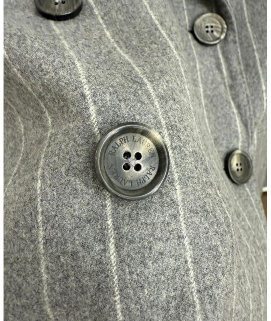 RALPH LAUREN PURPLE LABEL Серый шерстяной жакет/пиджак, фото 2