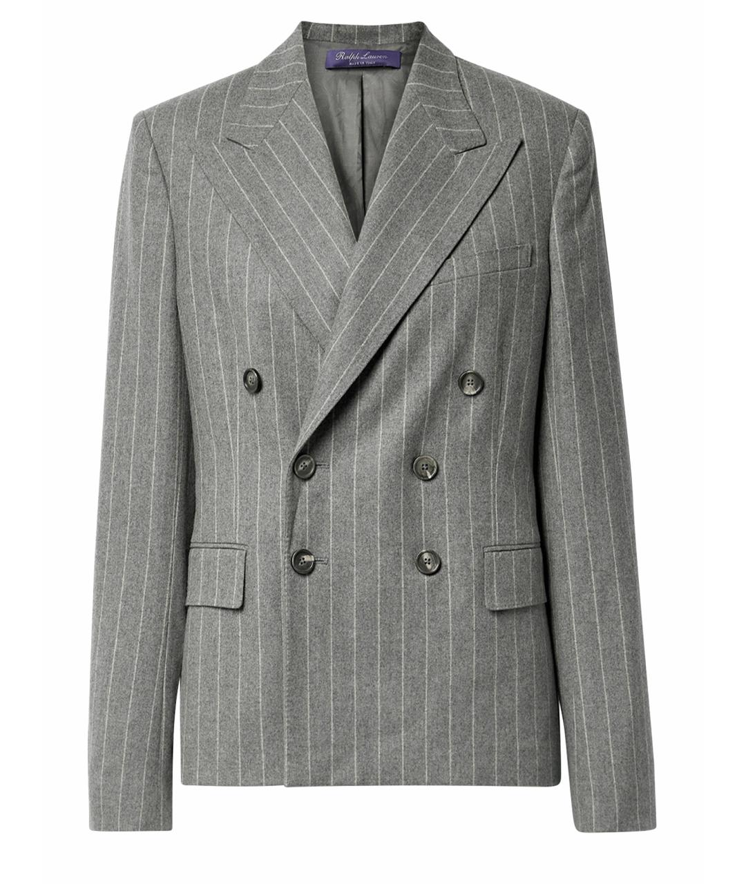 RALPH LAUREN PURPLE LABEL Серый шерстяной жакет/пиджак, фото 1