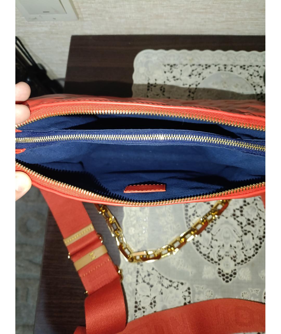 LOUIS VUITTON Красная кожаная сумка через плечо, фото 2