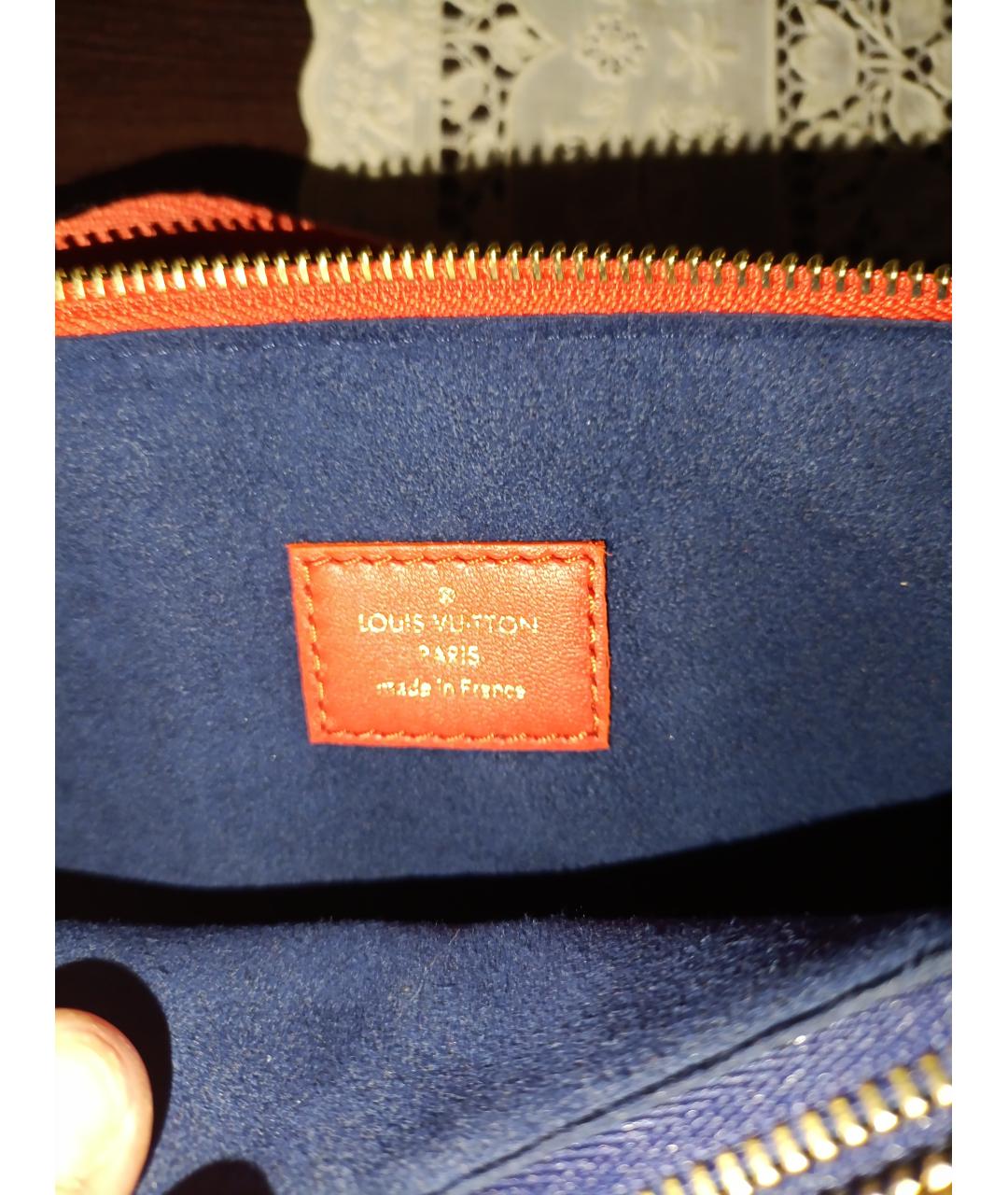 LOUIS VUITTON Красная кожаная сумка через плечо, фото 3