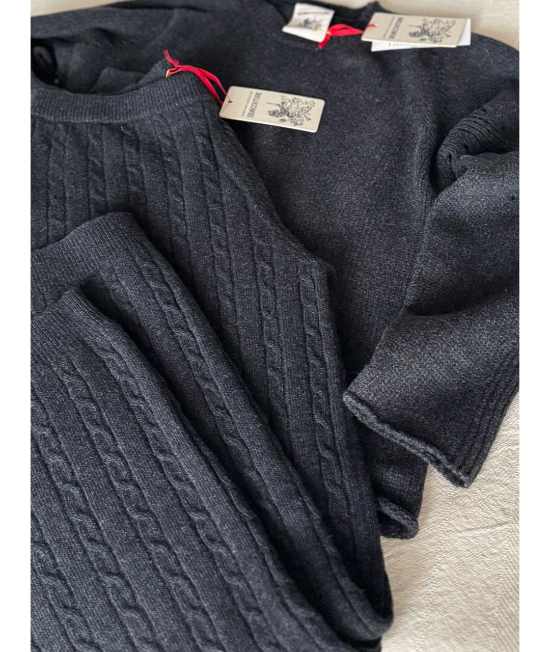 SEMICOUTURE Серый кашемировый джемпер / свитер, фото 5