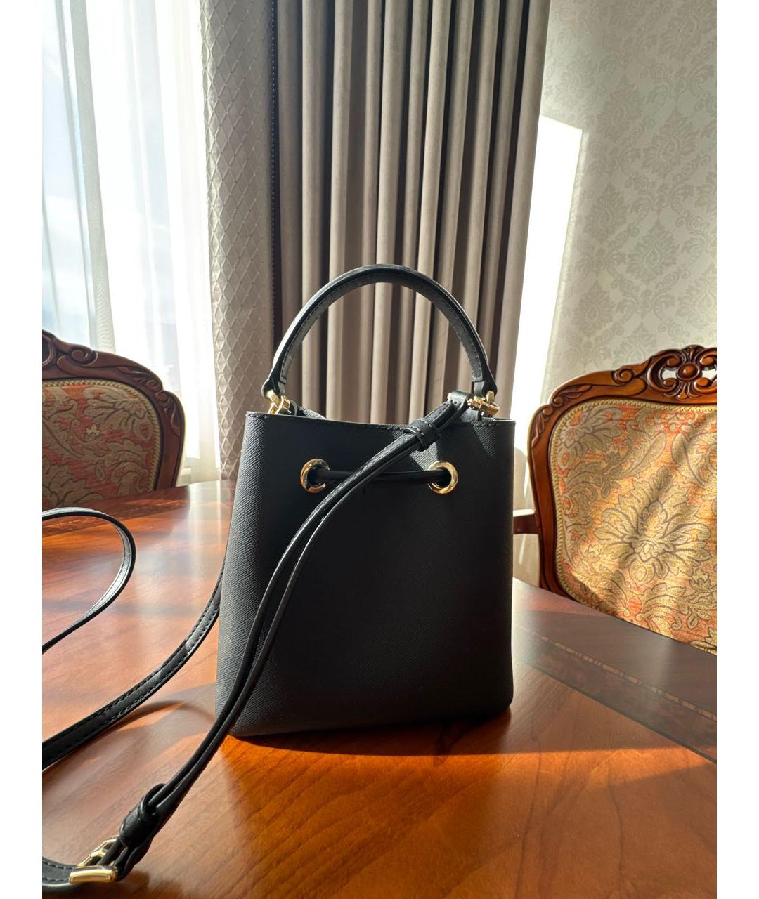 MICHAEL KORS Черная кожаная сумка через плечо, фото 3