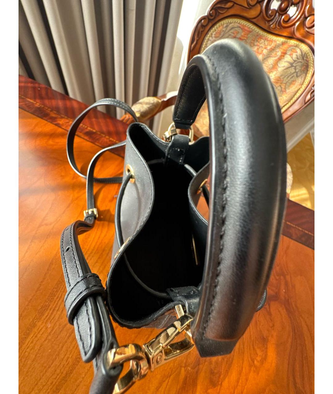 MICHAEL KORS Черная кожаная сумка через плечо, фото 4