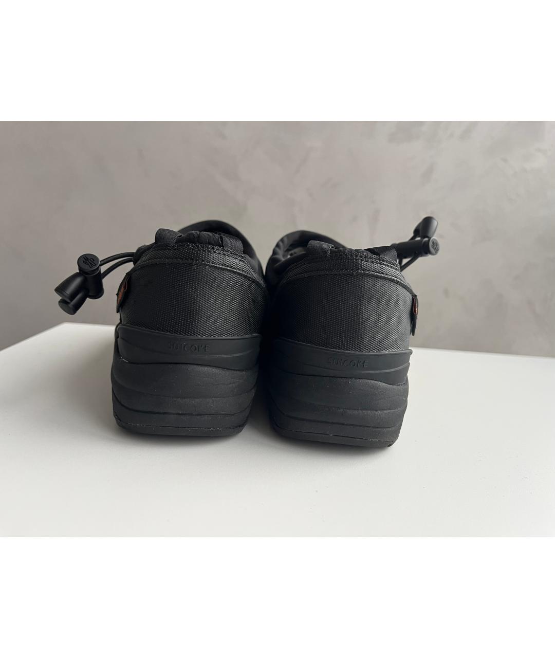 MONCLER Черные синтетические низкие ботинки, фото 4